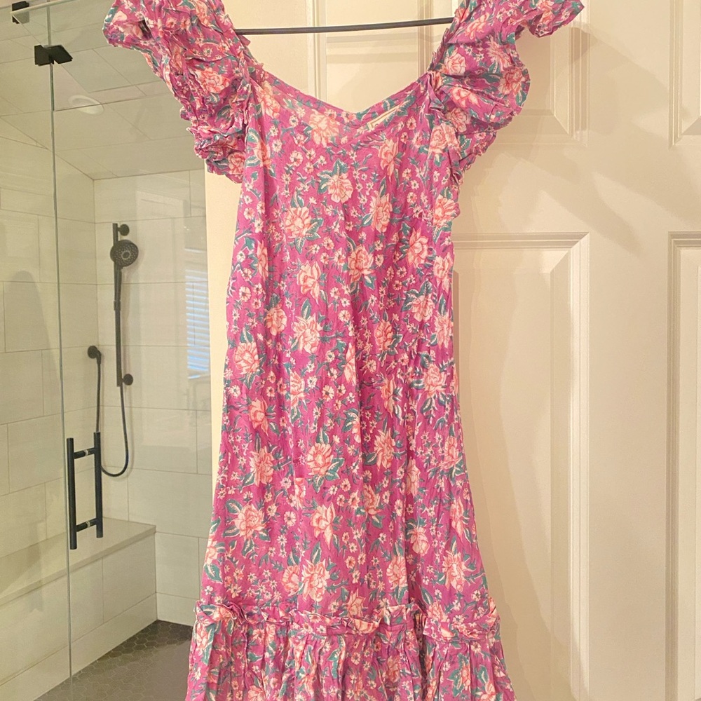 Mille Floral Pink Ruffle Dress